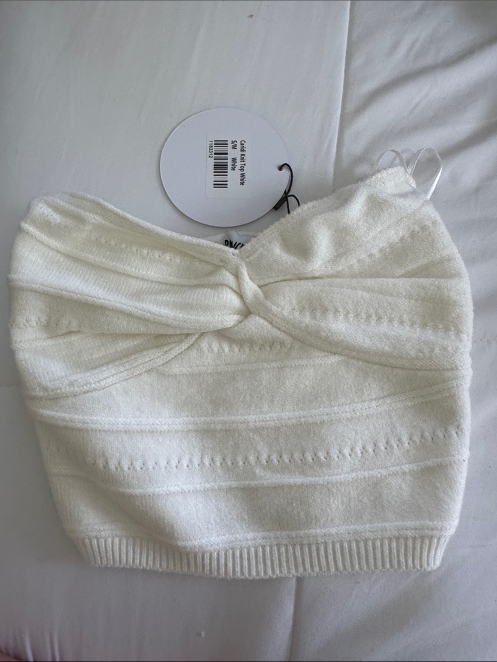 NWT Princess Polly Caridi Knit Top White S/M